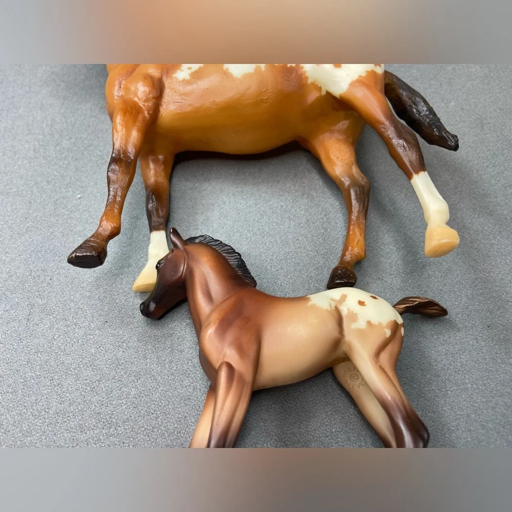 Breyer Horse Model #62005 Mares and Foals Appaloosa Mare and Morgan Foal